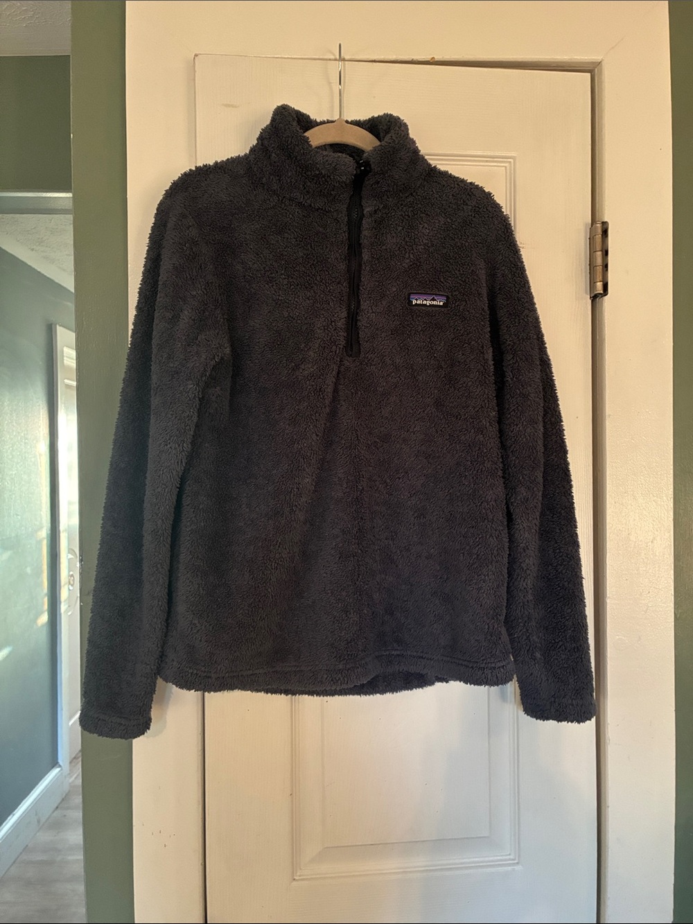 Patagonia Women's Charcoal Plush Half-Zip Turtleneck Pullover